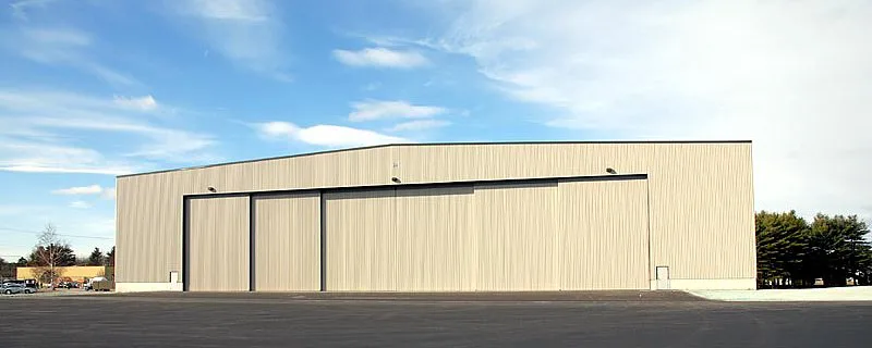 large metal aircraft hanger
