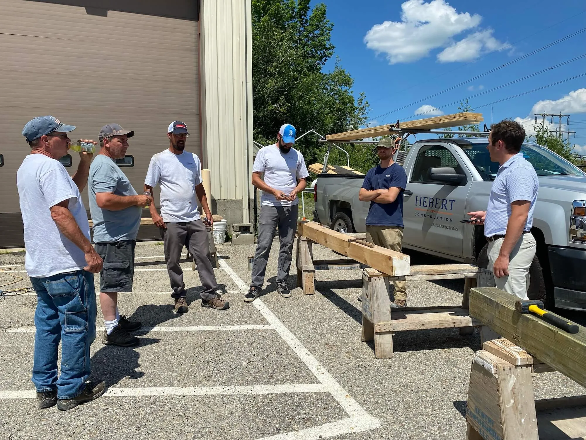 Hebert construction employees on the jobsite