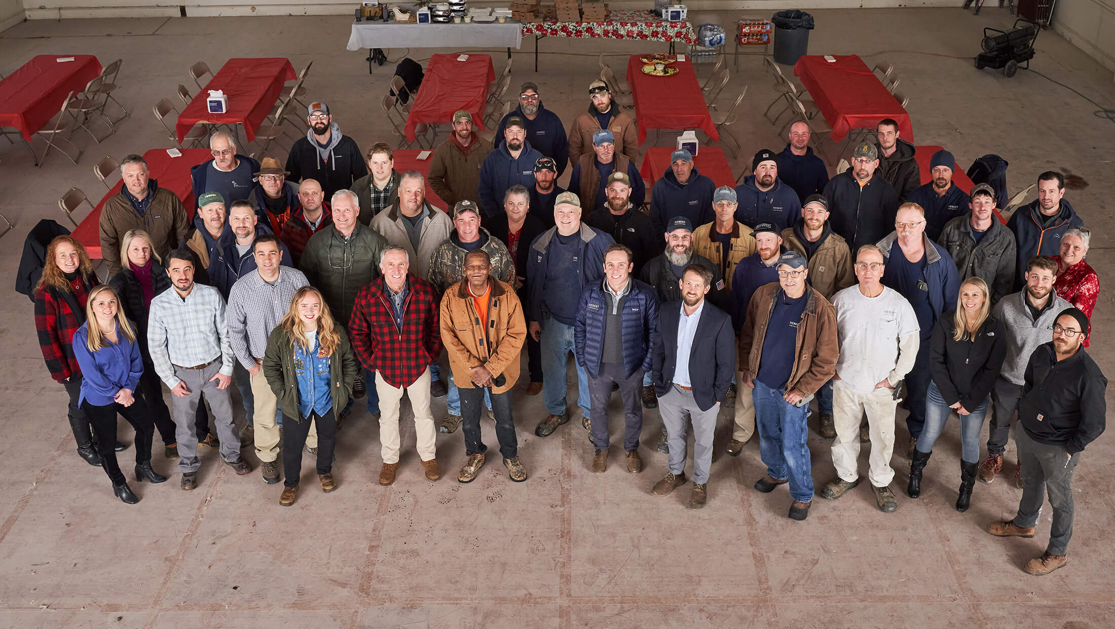 Hebert construction staff group photo